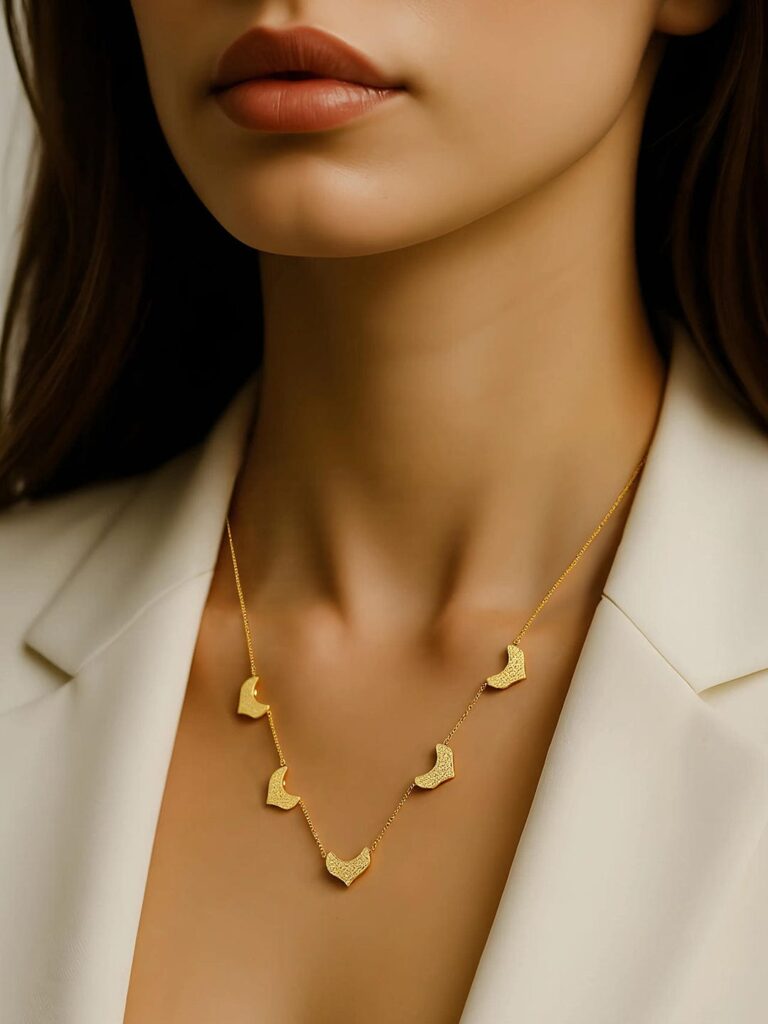 18K Gold Plated Stainless Steel Tarnish-Free Waterproof Statement Necklace and Chains - Gold