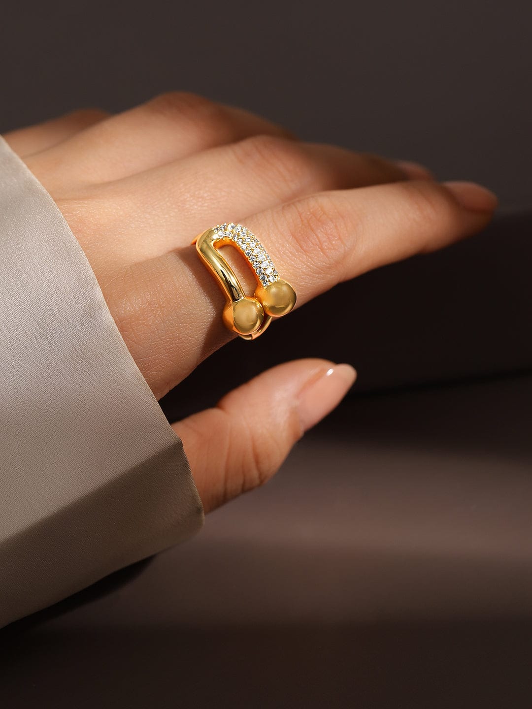 rubans-18k-gold-plated-adjustable-finger-ring-with-textured-dual-beads-cz-accents-finger-ring-1125745942.jpg