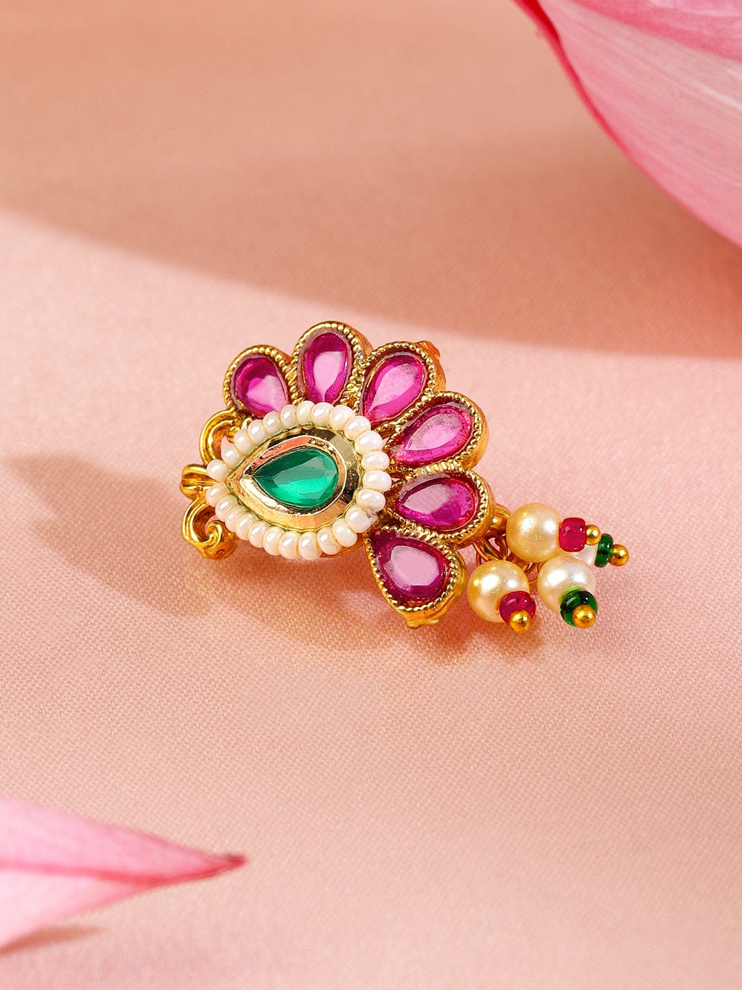 rubans-18k-gold-plated-ruby-pink-emerald-green-floral-nath-with-pearl-beads-non-pierced-clip-on-nose-pin-nose-ring-1170742868.jpg