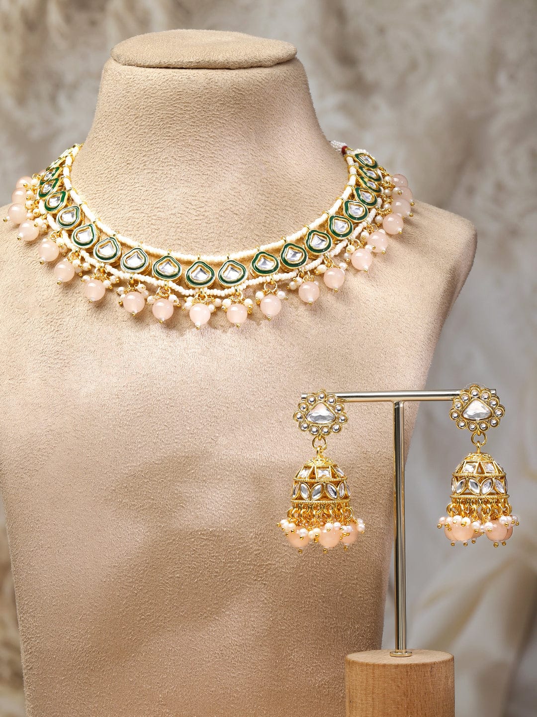 rubans-18k-gold-plated-white-kundan-necklace-set-with-green-enamel-white-pearls-and-peach-beads-necklaces-necklace-sets-chains-mangalsutra-1180867317.jpg
