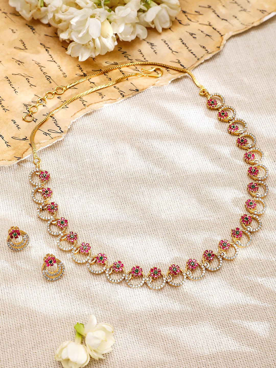 rubans-22k-gold-plated-pink-green-stone-cubic-zirconia-necklace-set-with-matching-earring-necklace-set-1143857263.jpg