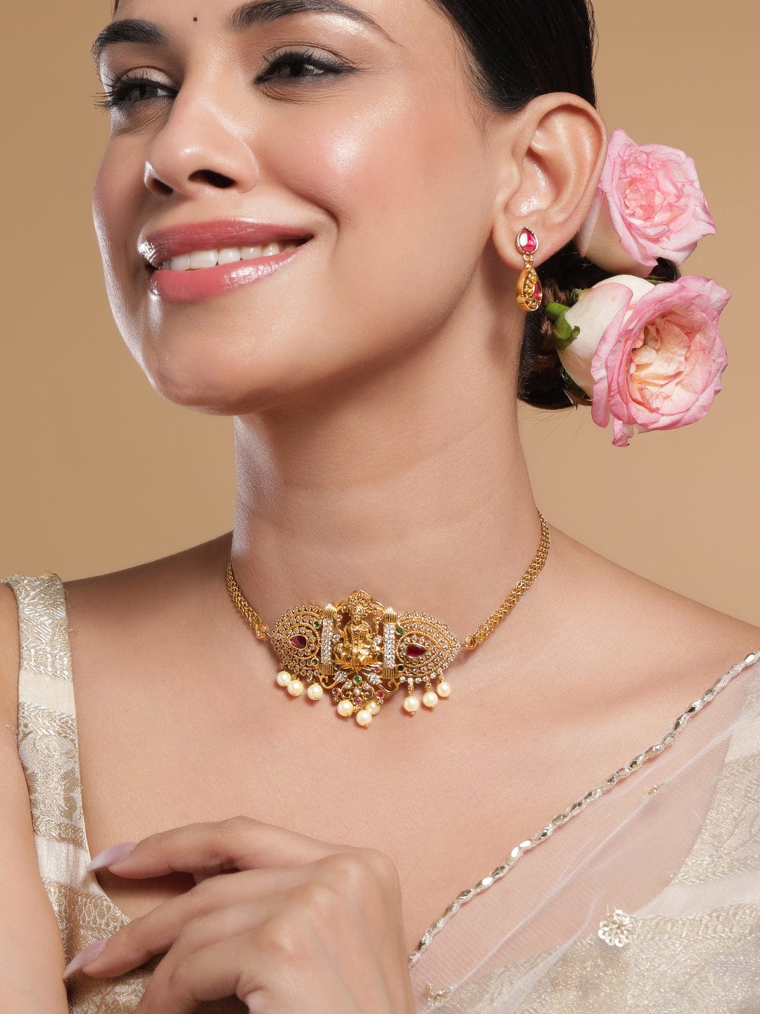 rubans-22k-gold-plated-ruby-pink-emerald-and-cubic-zirconia-studded-lakshmi-temple-choker-necklace-set-choker-set-37536120242350.jpg