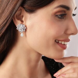 Contemporary Studs Earrings - Silver