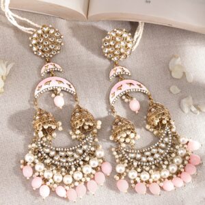 Gold Plated Dome Shaped Jhumkas Earrings - Gold