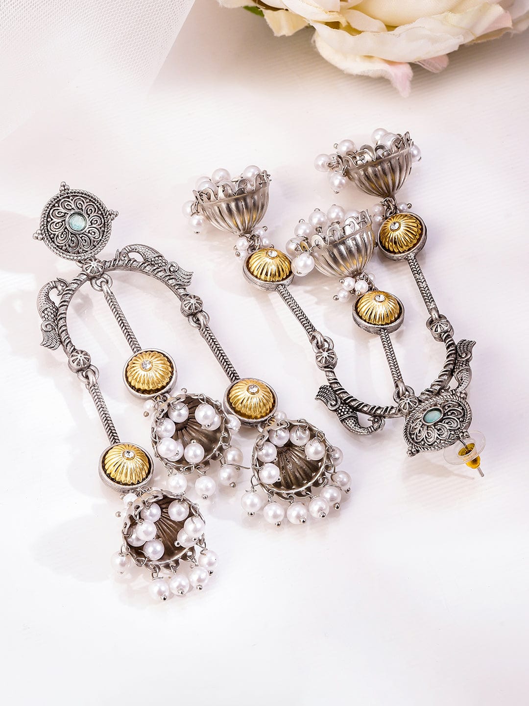 rubans-oxidized-silver-triple-layer-long-jhumka-earrings-with-pearl-beads-gold-floral-accents-for-women-jhumka-earrings-1158742961.jpg
