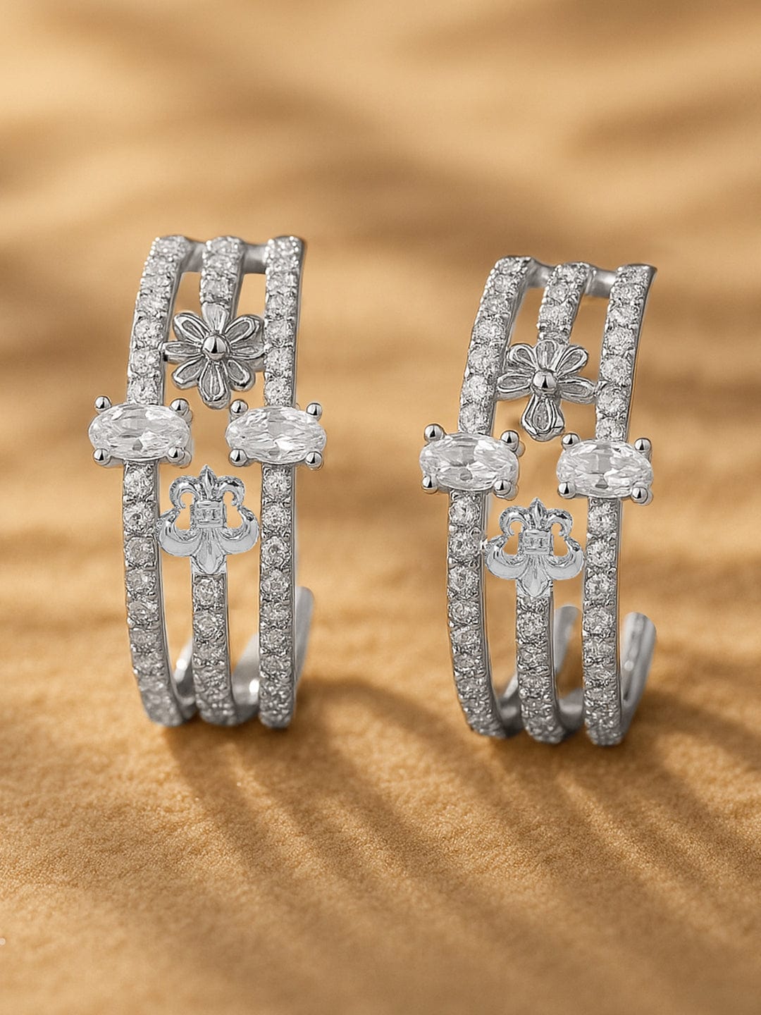 rubans-rhodium-plated-cubic-zirconia-studded-floral-huggie-hoop-earrings-hoop-earrings-1175100912.jpg